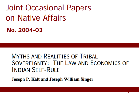 JOPNA Myths and Realities of Tribal Sovereignty