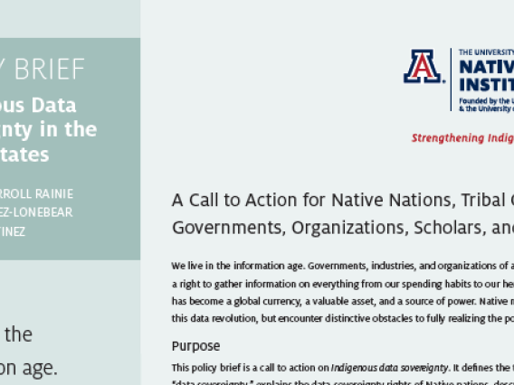 Policy Brief: Indigenous Data Sovereignty in the United States