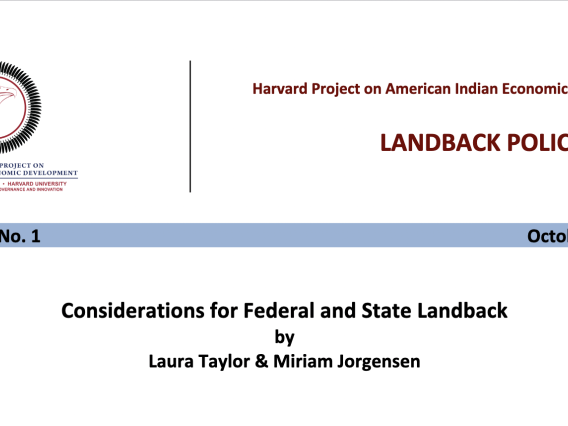 Considerations for Federal and State Landback