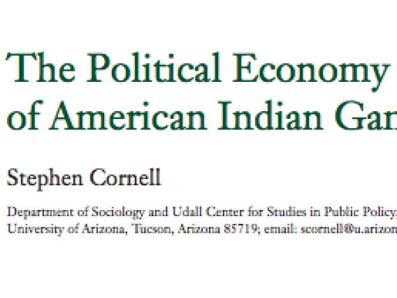 The Political Economy of American Indian Gaming