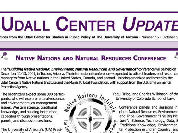 Udall Center Update No. 15