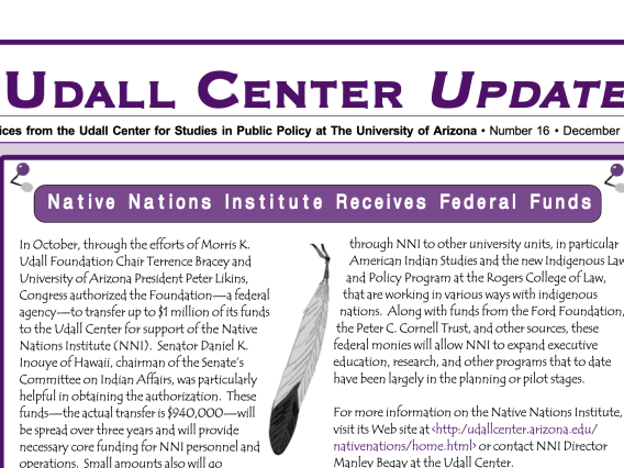 Udall Center Update No. 16