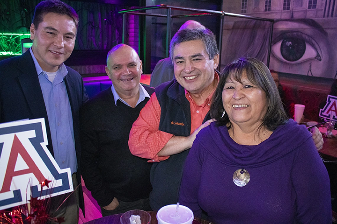 Del Laverdure, Daryle Rigney, Jaime Pinkham, and Joan Timeche at a January in Tucson event