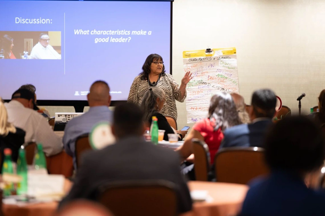 Joan speaking at an Emerging Leaders Semianr at Talking Stick Resort near Phoenix, AZ in 2023