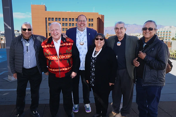 International Sdvisory Council members pose on the ENR2 rooftop at U of A