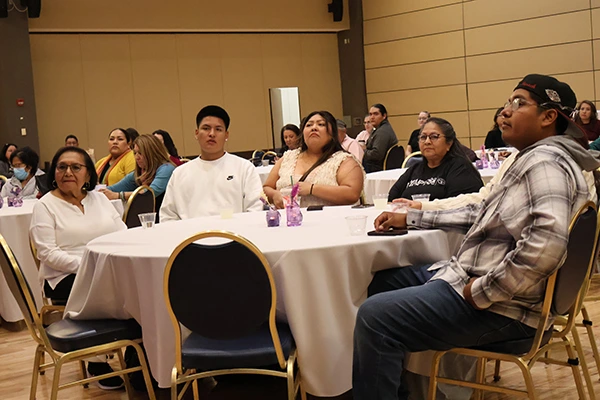 Joan's family members at her retirement party